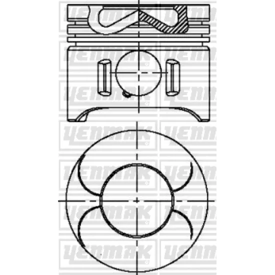 PISTON SEGMAN STD 88.00 MM ( MERCEDES OM611 SPR./VITO CDİ (30 PİM) 98-05 ) 70499 STD