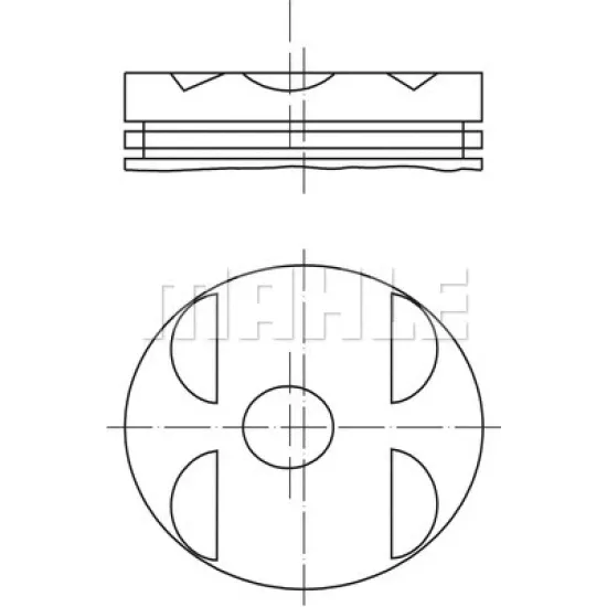 PISTON + SEGMAN (OM604, 89mm) C-CLASS W202 93>00 E-CLASS W210 96>01