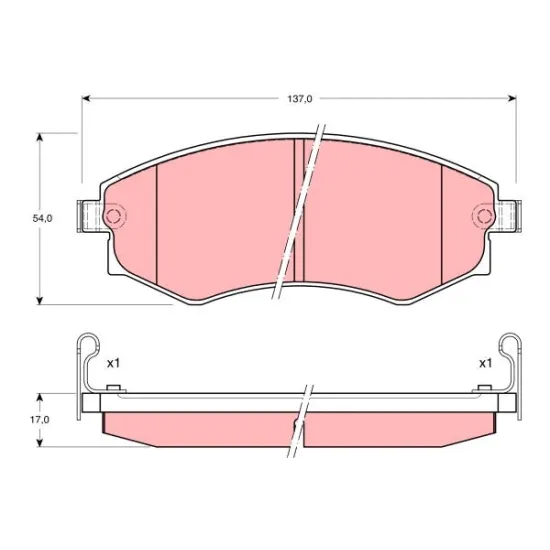 BALATA FREN ON-(HYUNDAI ELANTRA 90/00/SONATA 90/96/NISSAN ALTIMA 90/ )