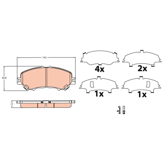 FREN BALATASI ON NISSAN QASHQAI J11 2013-/ XTRAIL T32 15-/ RENAULT KADJAR KOLEOS 2015-/