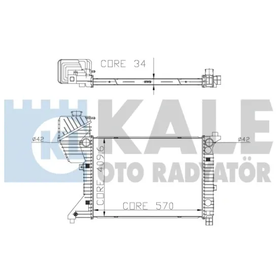 SU RADYATORU AL/BRZ  (MERCEDES-BENZ SPRINTER 214/208D/314/308/414 (95-06) (NAC) (MT))