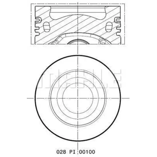 PISTON+SEGMAN KOMPLE-STD(VW AMAROK 10-16 CADDY 11-16 GOLF 07-14 PASSAT 08-11 TRANSPORTER 10-19 AUDI A3 09-13 A4 08-16 )CAAB-CA