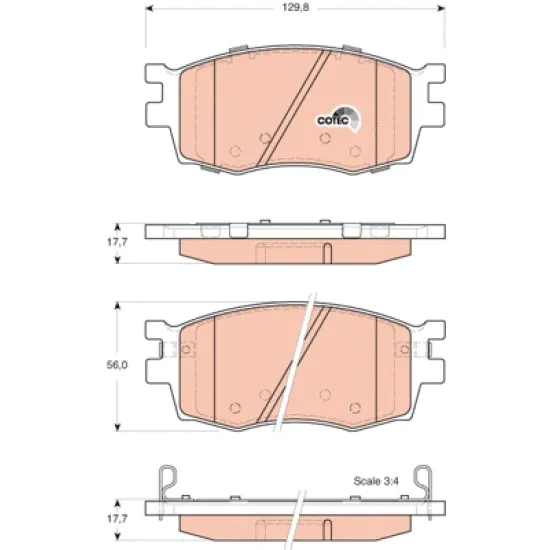 BALATA FREN ON-(HYUNDAI ACCENT-ERA 07/11/ I20 08/11 1.4 BENZINLI-1.4 CRDI DIZEL / RIO 06/11 )