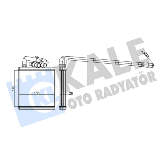 KALORİFER RADYATORU BRAZING (FORD FIESTA VI 08-)170×166X26