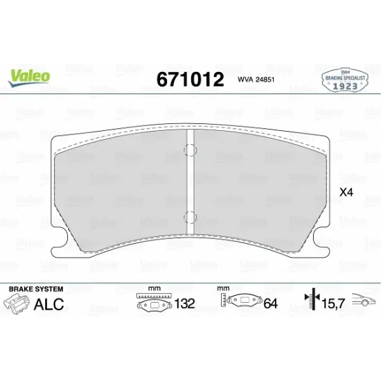 FREN BALATASI ON PEUGEOT 308 1.6 15- PEUGEOT RCZ 1.6 13-