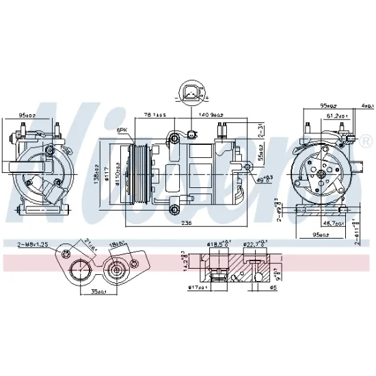 KLIMA KOMPRESORU YENI CUSTOM V362 14> 2.2 TDCI