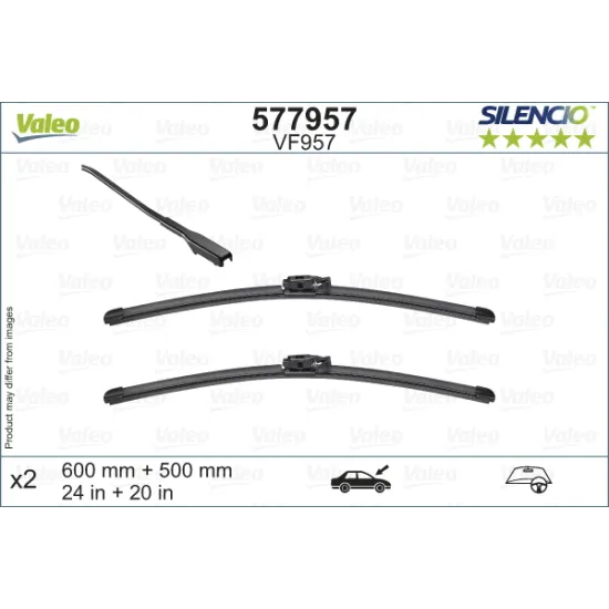 Valeo Silencio VF957 (X2) (600+500mm) (ÖN) BMW X2 (F39)