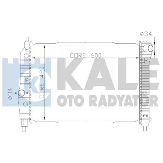 SU RADYATORU BRAZING (CHEVROLET AVEO / KALOS - DAEWOO KALOS 1.4 1.4 16V 03 / 08 (AT) (AC/NAC) [600X418X16]