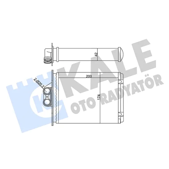 KALORIFER RADYATORU MEKANİK ( OPEL VECTRA B AC )205×174X42