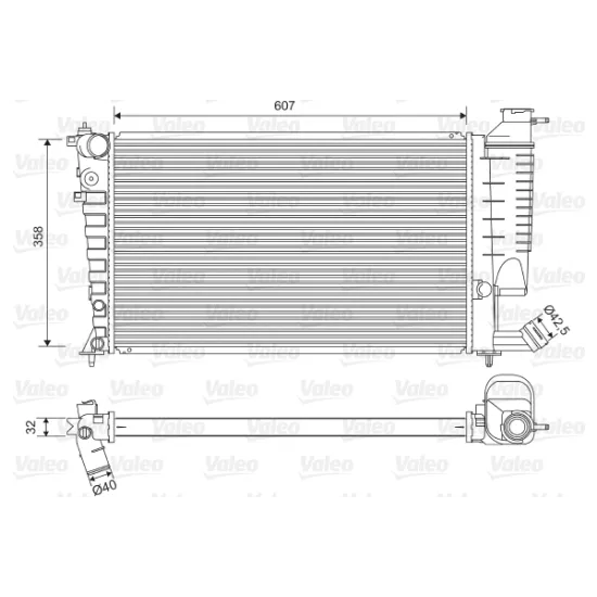 RADYATOR SU ( PEUGEOT 306 / CITROEN XSARA 1.6 1.802 )