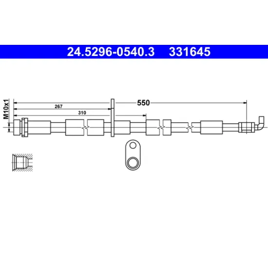 Fren Hortumu - (Ford Kuga II (Dm2) (Elektronik El Freni Olan Araçlar ?çin) ARKA 2013 -)