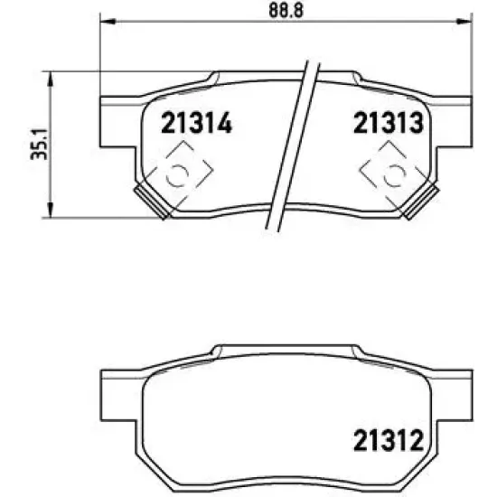 BALATA FREN ARKA-(HONDA CIVIC 96/00/JAZZ 02/10/ROVER 90/ )