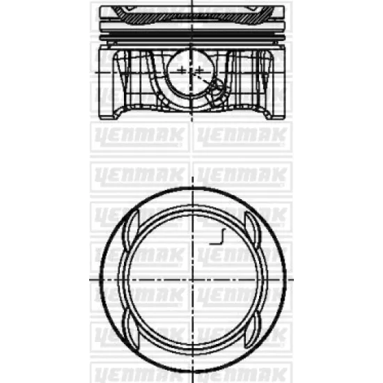 PISTON+SEGMAN STD 72.50 MM (OPEL ASTRA J CORSA E 1.4 TURBO 2011- ) (A 14 NET TURBO ECOTEC )