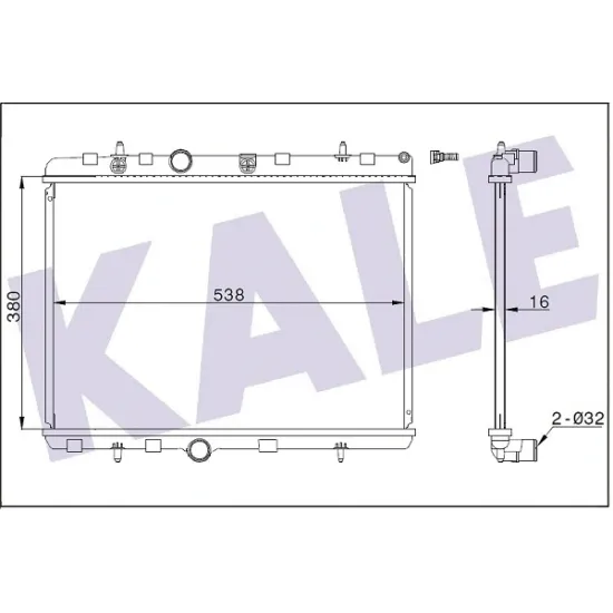 RADYATOR 04> 307-407-C4-C5 1.6-2.0hdi 08> PARTNER 1.6hdi