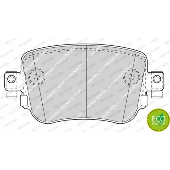 ARKA FREN BALATASI- (VW CADDY 16- GOLF 16 PASSAT 15- POLO 18- SEAT LEON 13-16 SKODA OCTAVIA 13-17)