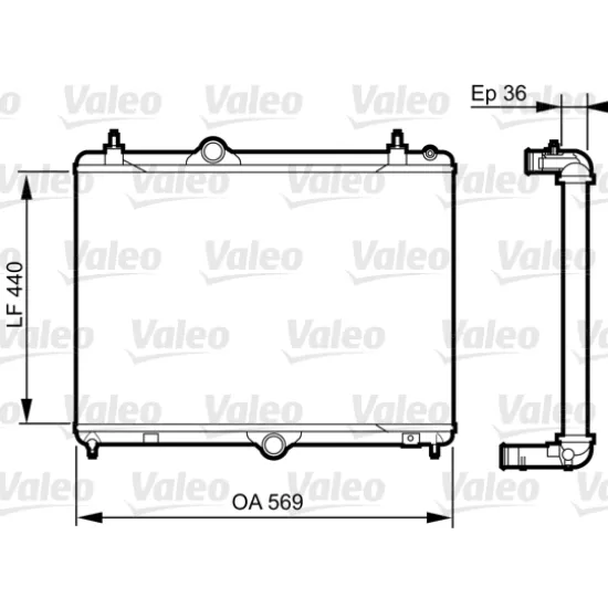 SU RADYATORU ( PEUGEOT 508 1.6VTI 1.6THP 1.6HDI 10-/ CITROEN C5 III 1.6THP 1.6HDI 09- )