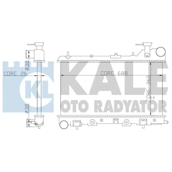 MOTOR SU RADYATORU SUBARU FORESTER 05-/ OTOMATIK 360×688×26