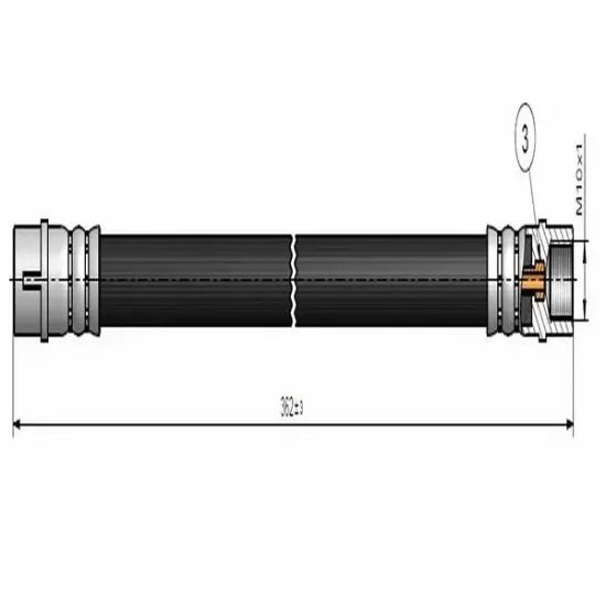 FREN HORTUMU ARKA A-CLASS W168 97>04 VANEO 414 02>05