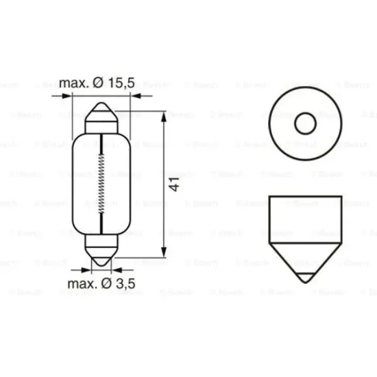 AMPUL PURE LIGHT 12 V 15W SOFIT AMPULU