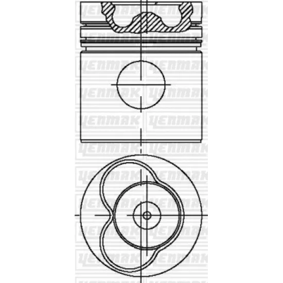 PISTON+SEGMAN - FORD CARGO / 2520 DOVER 6.0 TCI KAMYON (104,78MM STD)