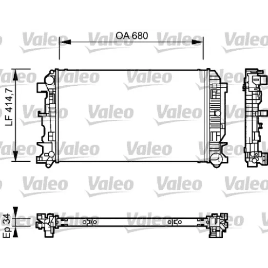 SU RADYATORU34×415x680 VW CRAFTER 2.0TDI 2.5 TDI MERCEDES SPRINTER