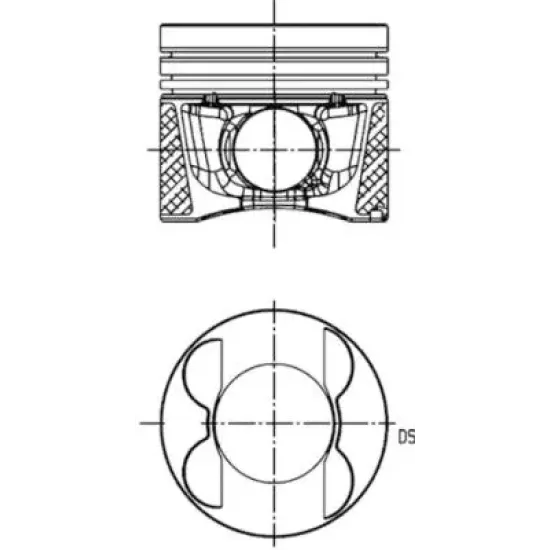 PISTON + SEGMAN 0,50mm (OM651.9, 83,50mm) X156 13> W176 11>18 W246 14>18 W204 10>14 C117 14>19 W212 09>15 VITO W447 14> SPRINTER 906 09>