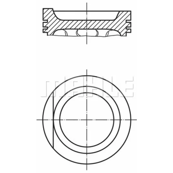 PISTON+SEGMAN (81,51mm 0,50) TRANSPORTER T4 AAC AAF AEU 2,0 / 2,5 90>03