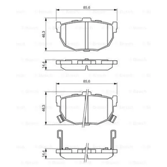 ARKA FREN BALATASI HYUNDAI ELANTRA 1996-2006 KIA CERATO 2004->