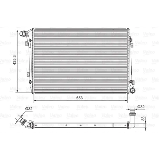 SU RADYATORU (VW CADDY 04-11 GOLF 06-09 PASSAT 06-11 AUDI A3 04-13)