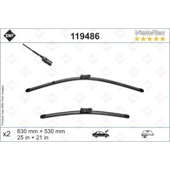 SILECEK SÜPÜRGESI ÖN TAKIM 630 / 530 MM