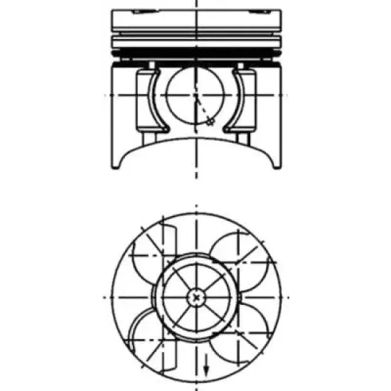 PISTON SEGMAN Y17DT CORSA C ASTRA G COMBO C (79,00MM) STD 1.7DTI