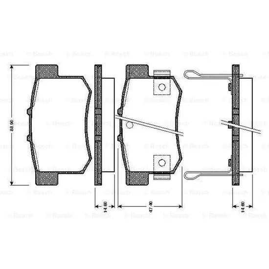 BALATA FREN ARKA-(HONDA HONDA CIVIC 01/12 1.4-1.6 SEDAN / ACCORD 98/03 / CRV 02-06 2.0 / SUZUKI SWIFT 06/ / SX4 06/ )