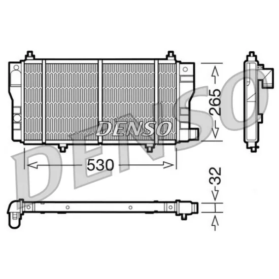 MOTOR SU RADYATORU C15 1,9D 95> OLCU: (530*265*32)