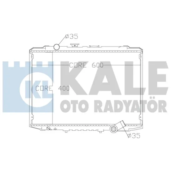 SU RADYATORU-(BRAZING)-(HYUNDAI H100 MİNİBÜS 2.5D 2.4 94/00 / MITSUBISHI L300 )600×400x26