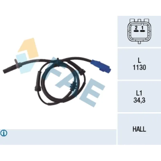 ABS HIZ SENSORU ON SOL / SAG C2 C3 C3 II C3 PLURIEL P1007 02 / 02>