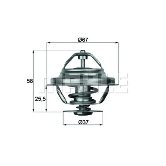 TERMOSTAT 80°C (OM616) W123 79>85 W460 79>87 T1 T2 MINIBUS 82>90 UNIMOG 96>