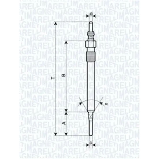 KIZDIRMA BUJISI Y1002AS / GE115 / 0250403009 (4,4 VOLT)