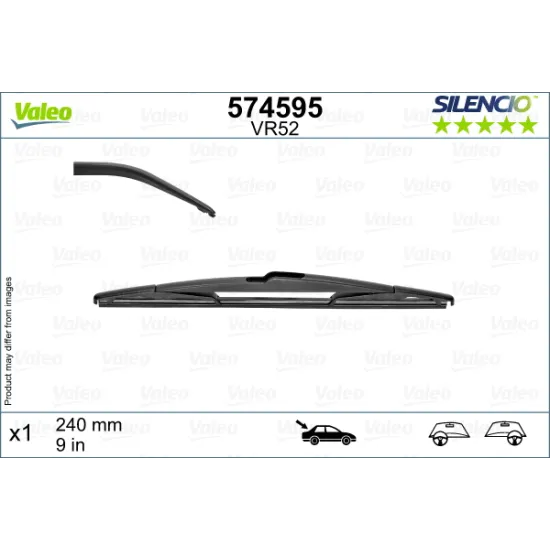 Valeo Silencio AquaBlade Flat Blade VR300 (X1) (300 mm) (Arka) PEUGEOT 5008 RENAULT MEGANE IV TALI