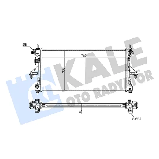 SU RADYATORU 40mm BRAZING (PEUGEOT BOXER - CITROEN JUMPER 3.0HDI 06=/ - FIAT DUCATO 2.3/3.0DMTJ 06=/ (MT)