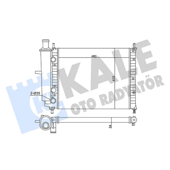 MOTOR RADYATORU MAREA BIDONLU 96->(480X415X34)