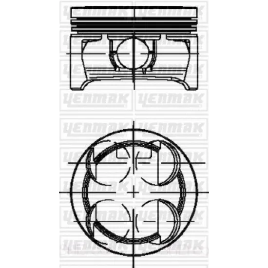 PISTON+SGM (ADET) STD CORSA.D 1.2 16V *A12XER* *73.4*