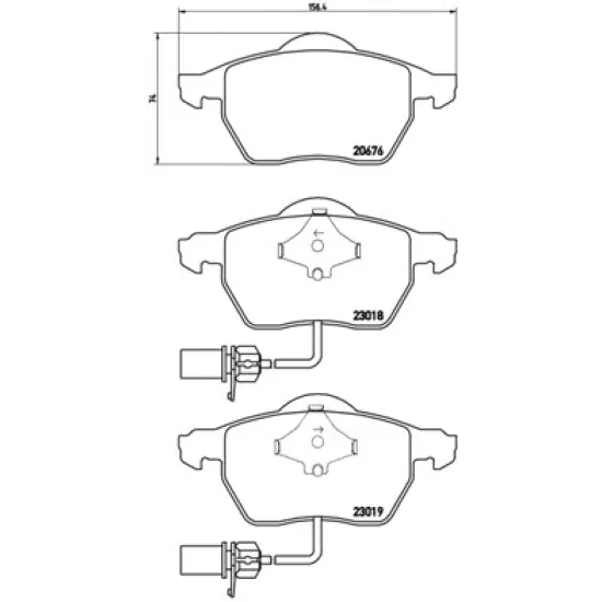 FREN BALATASI ON KABLOLU 20mm (VW PASSAT 97-05 AUDI A4 99-05 A6 98-05 SKODA SUPERB 02-08)