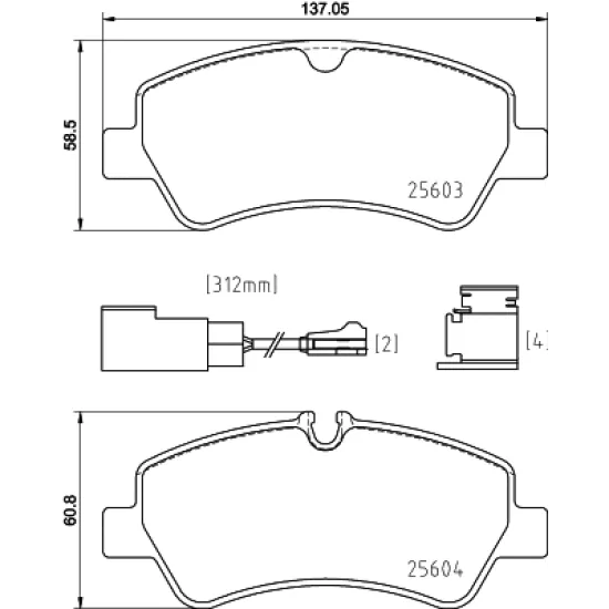 ARKA FREN DİSK BALATA ( FORD CUSTOM V362 12- V363 14- )