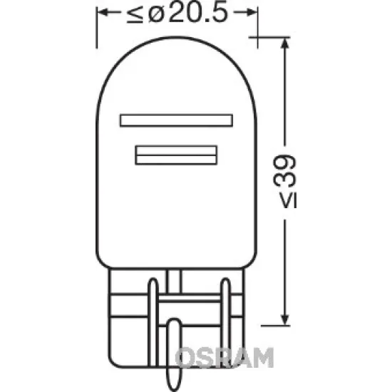 AMPUL 12V W21/5W 21/5w Fren ampulü JUMBO DİPSİZ