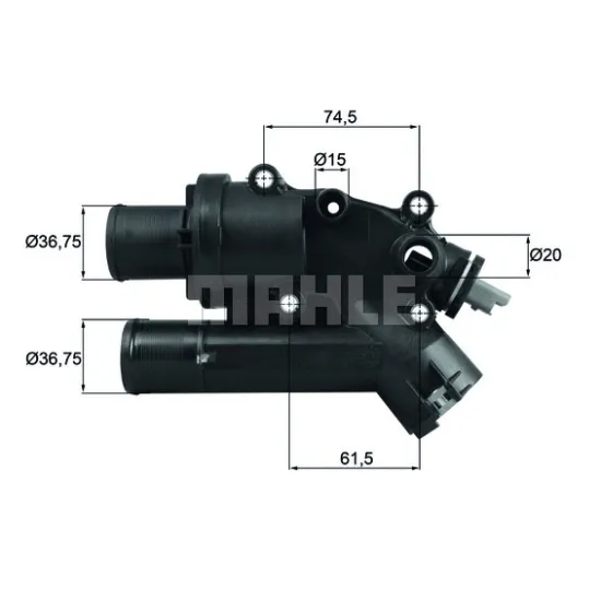 TERMOSTAT 83C LANDROVER RANGE ROVER EVAQUE-SPORT - FREELANDER 2 / 2.2 D-2.2 TD4