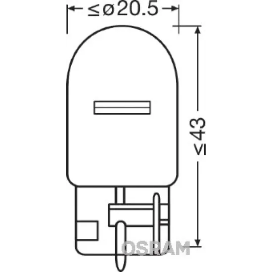 AMPUL 12V W21W 21w Sinyal ve fren ampulü JUMBO DİPSİZ