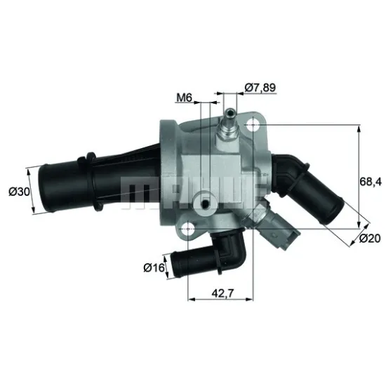 TERMOSTAT 88C TI15388 G85288 METAL GOVDE (FIAT ALBEA-DOBLO 1.3 JTD / OPEL CORSA 1.3 CDTI)