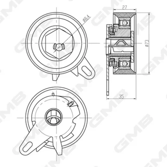 TRİGER GERGİ RULMANI ( VOLKSWAGEN LT II / TRANSPORTER IV / VOLVO 850 / C70 / S70 / S80 / V70I / V70 II )