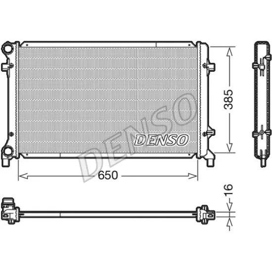 SU RADYATORU (VW CADDY 04- GOLF 04-14 AUDI A3 04-13 SEAT LEON 06-13)