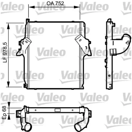 İNTERCOOL RADYATORU MERCEDES ACTROS MP2/MP3 1841/1851/1848